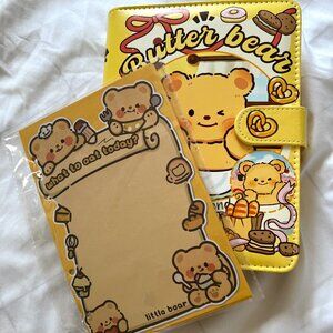 Adorable Butter Bear A5 Binder